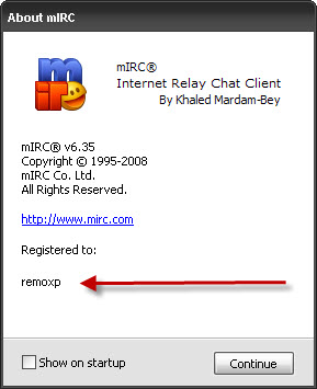 mirc registration hack